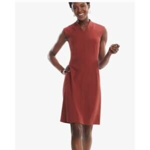 MM Lafleur Aditi Shift Womens Dress Rust Workwear Size 16